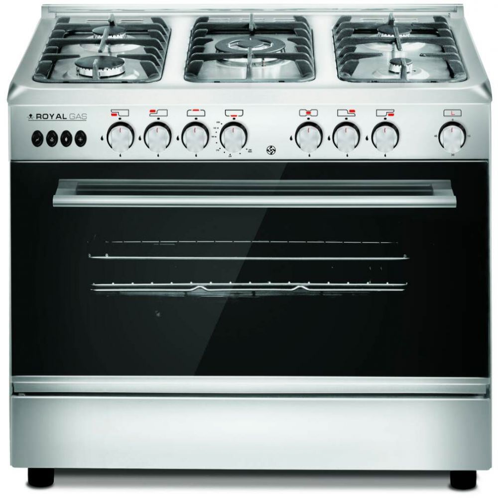Royal Gas Cooker, 5 Burners, Stainless Steel - 2010253 Royal Gas Cooker, 5 Burners, Stainless Steel - 2010253